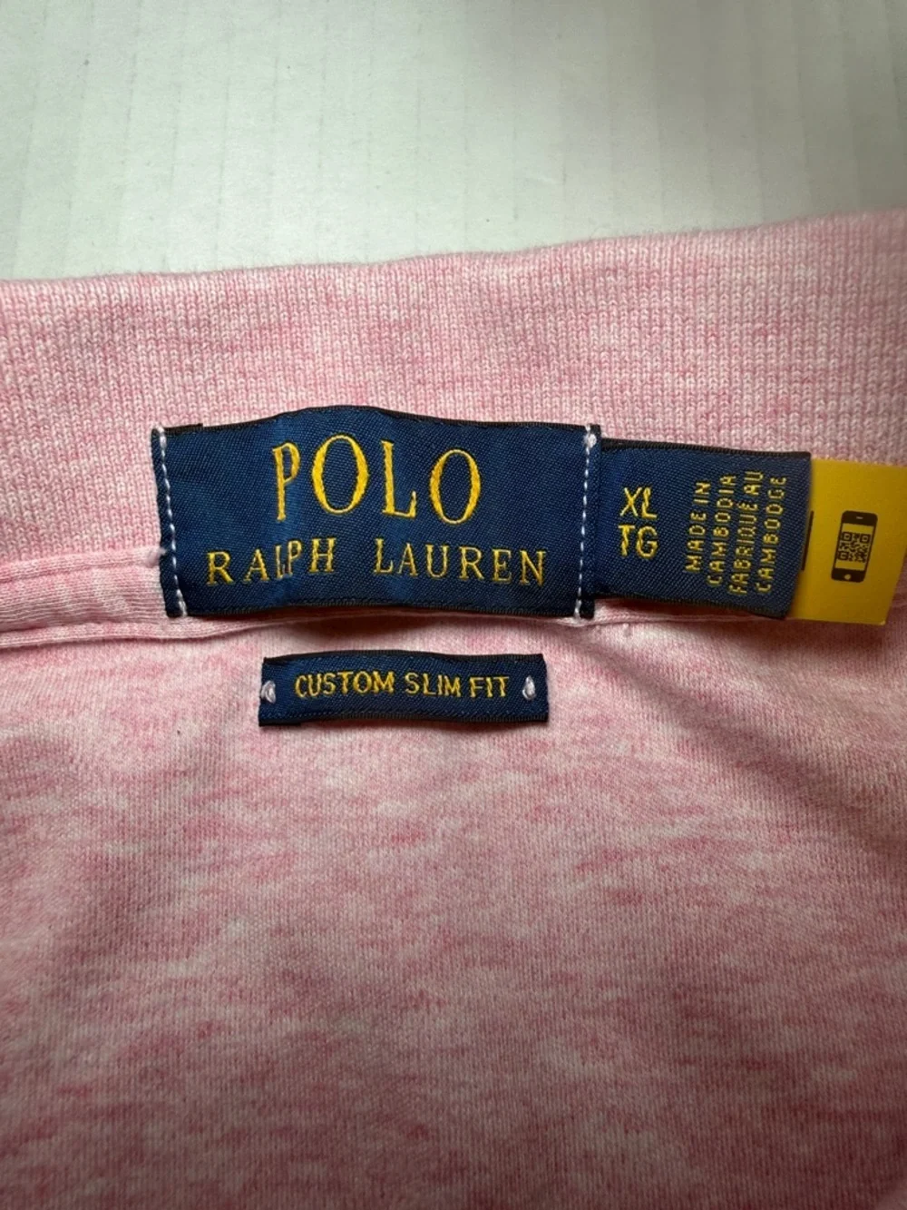 Polo Ralph Lauren Men's Custom Slim Fit Pink Polo Shirt XL